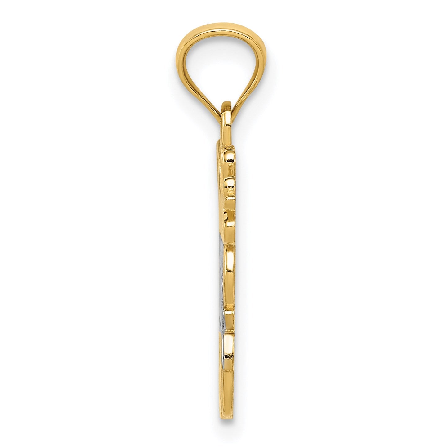 14k and White Rhodium DADDYS LITTLE GIRL Pendant