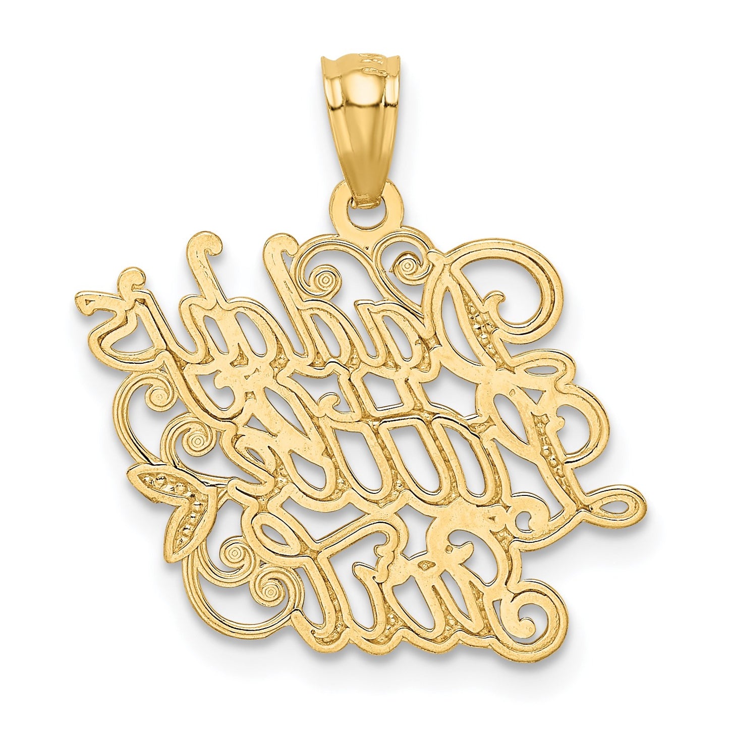 14k and White Rhodium DADDYS LITTLE GIRL Pendant