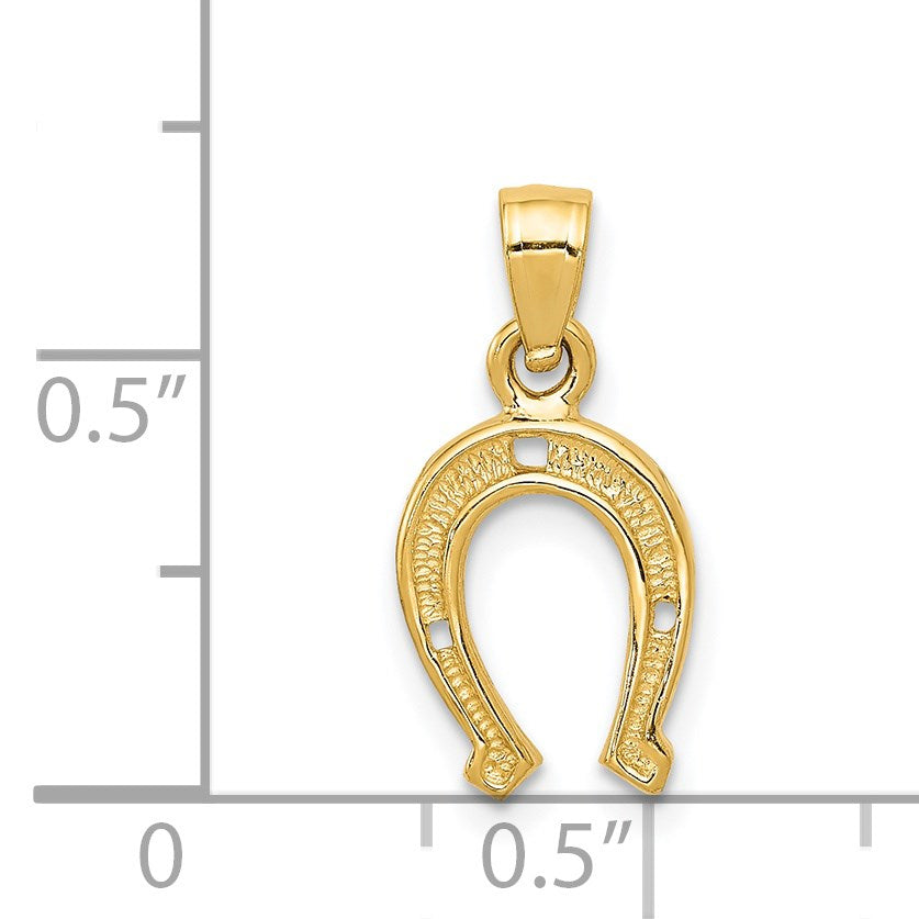 14K Horseshoe Pendant