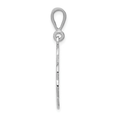 14k White Gold Trinity Clover Pendant