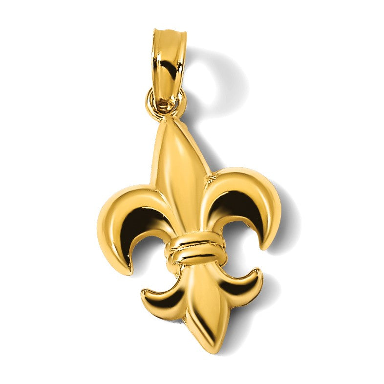 14k Small Fleur-De-Lis Pendant