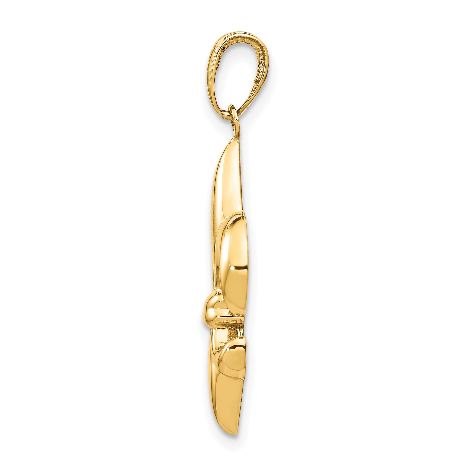14k Medium Fleur-De-Lis Pendant