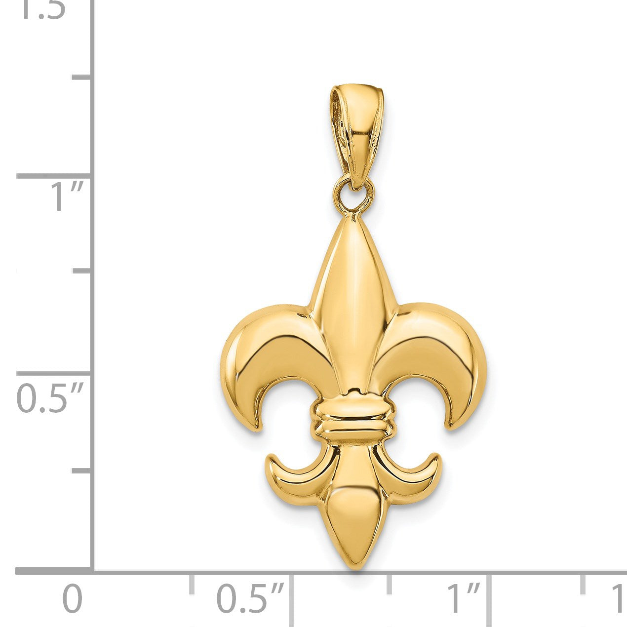 14k Medium Fleur-De-Lis Pendant