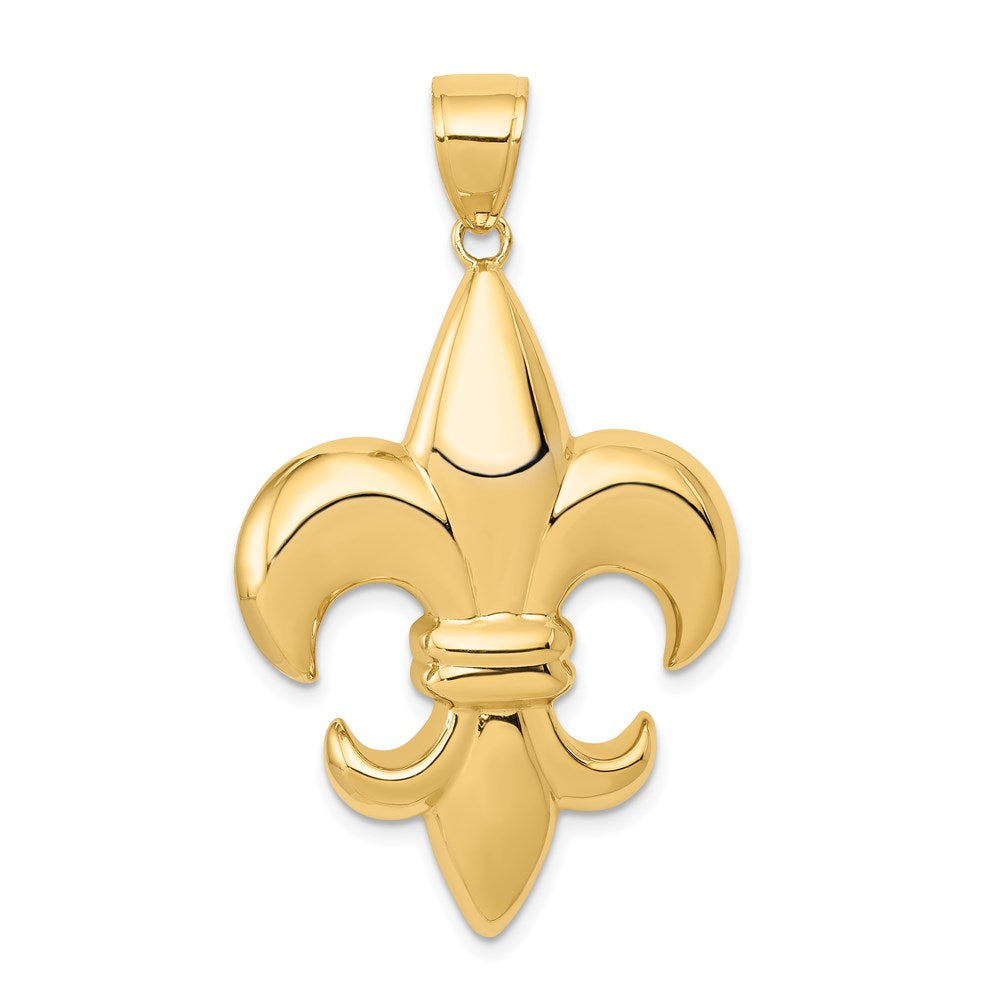 14k Large Fleur-De-Lis Pendant