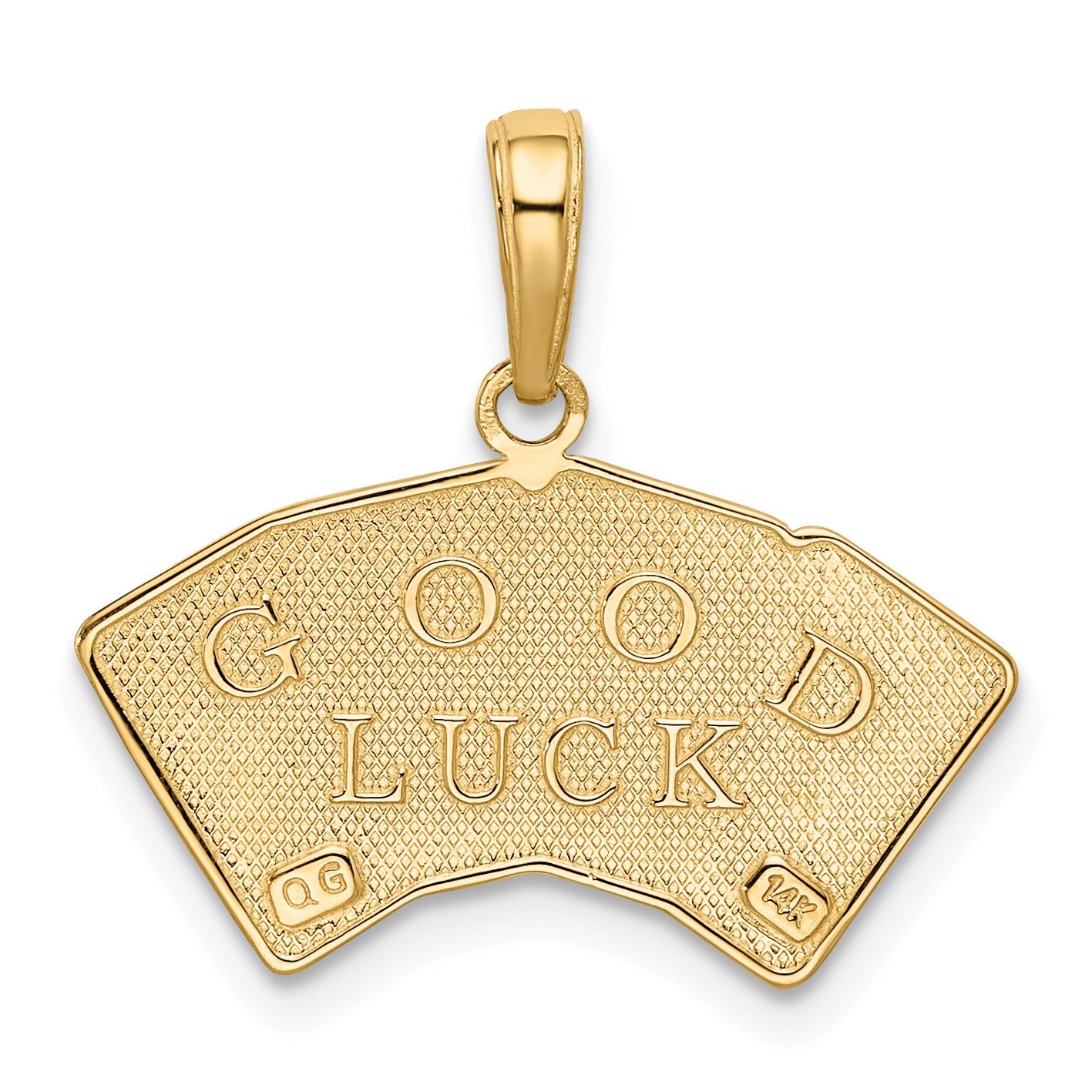 14k Aces Playing Cards Pendant
