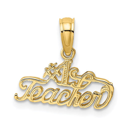 14k #1 TEACHER Charm