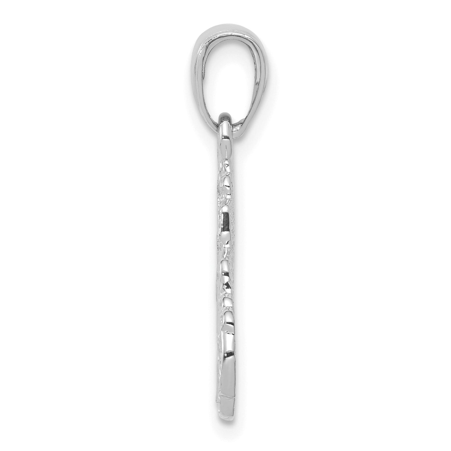 14K White Gold Semi Truck Cab Pendant