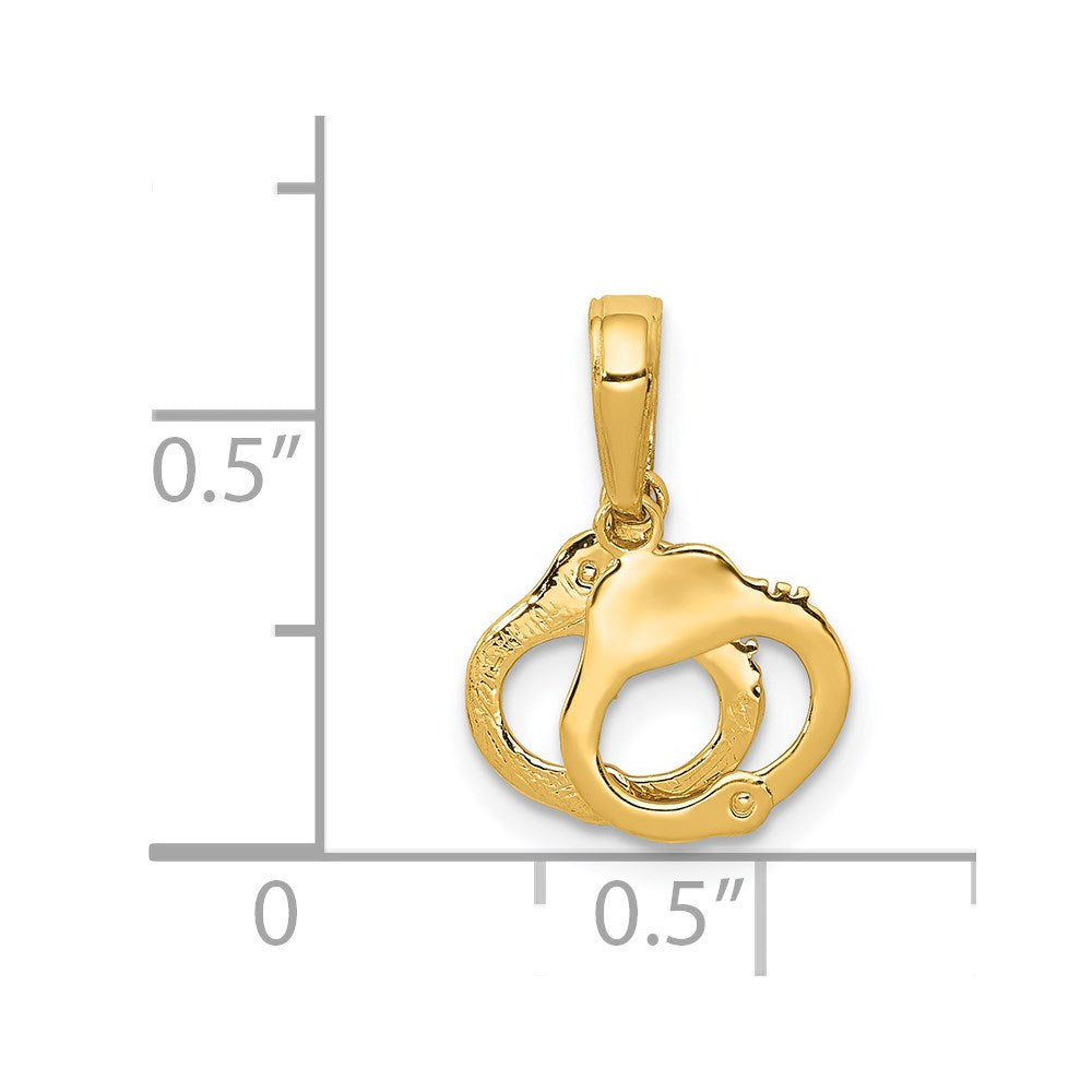 14k 2-Piece Handcuffs Pendant