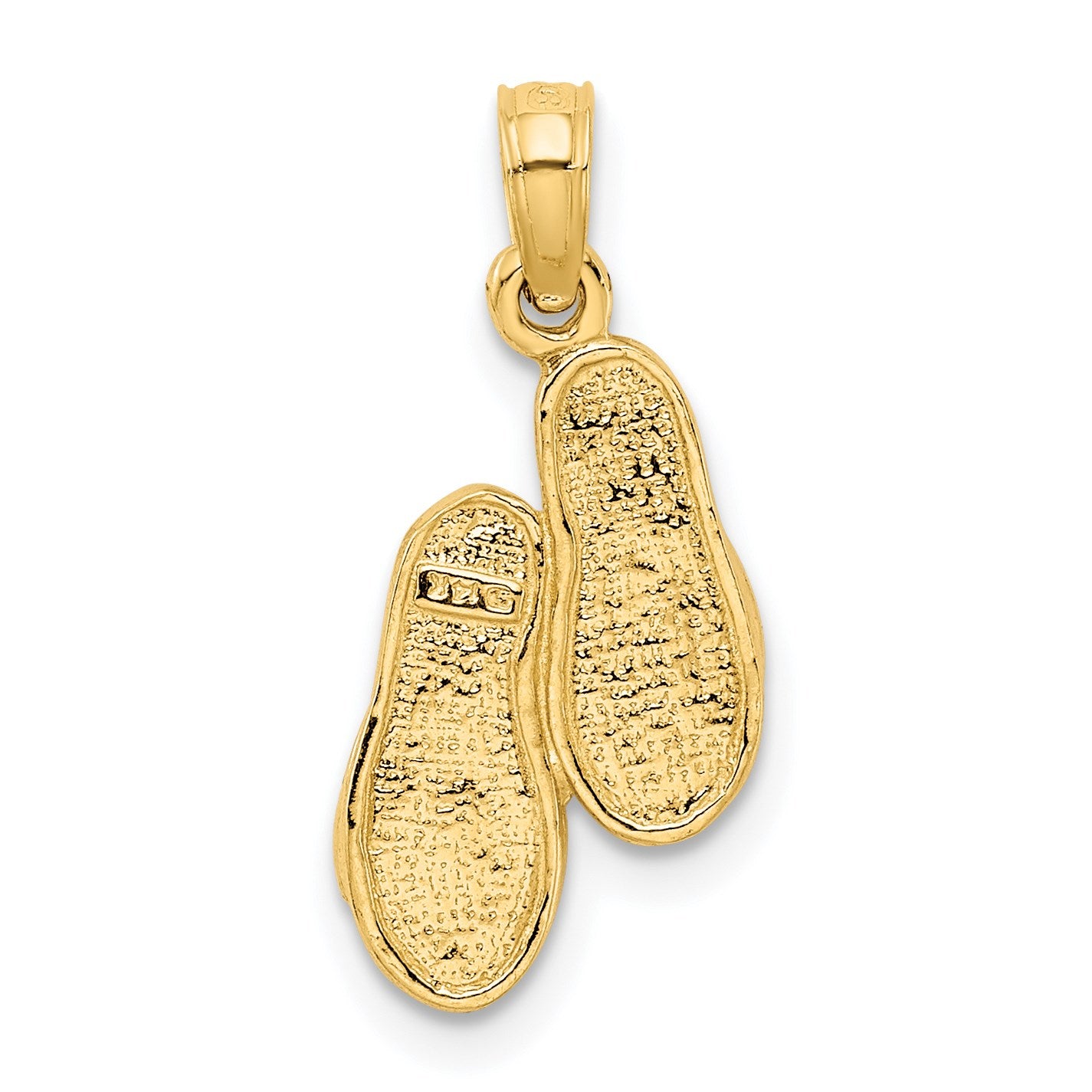 14k  3-D Flip Flops Pendant