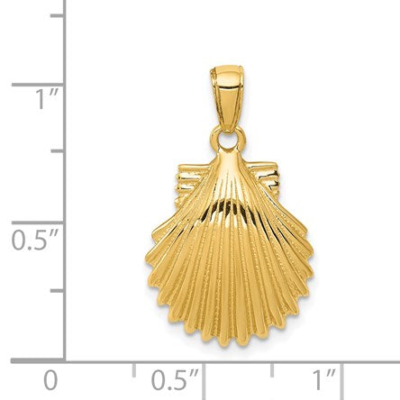 14k Scallop Shell Pendant