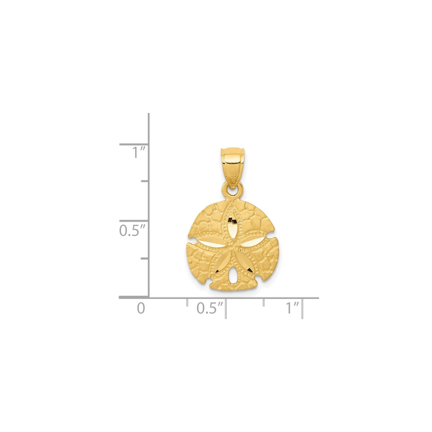 14K Sand Dollar Pendant