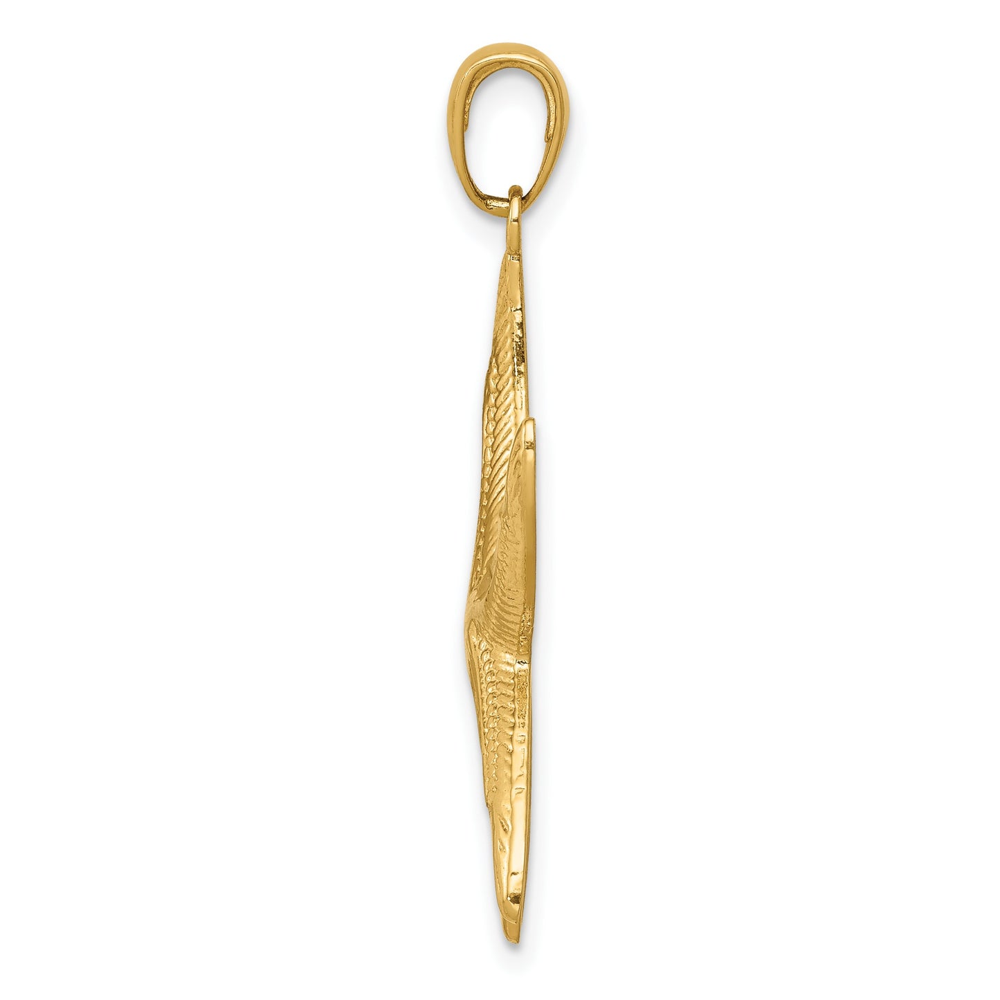 14K Diamond-cut Starfish Pendant