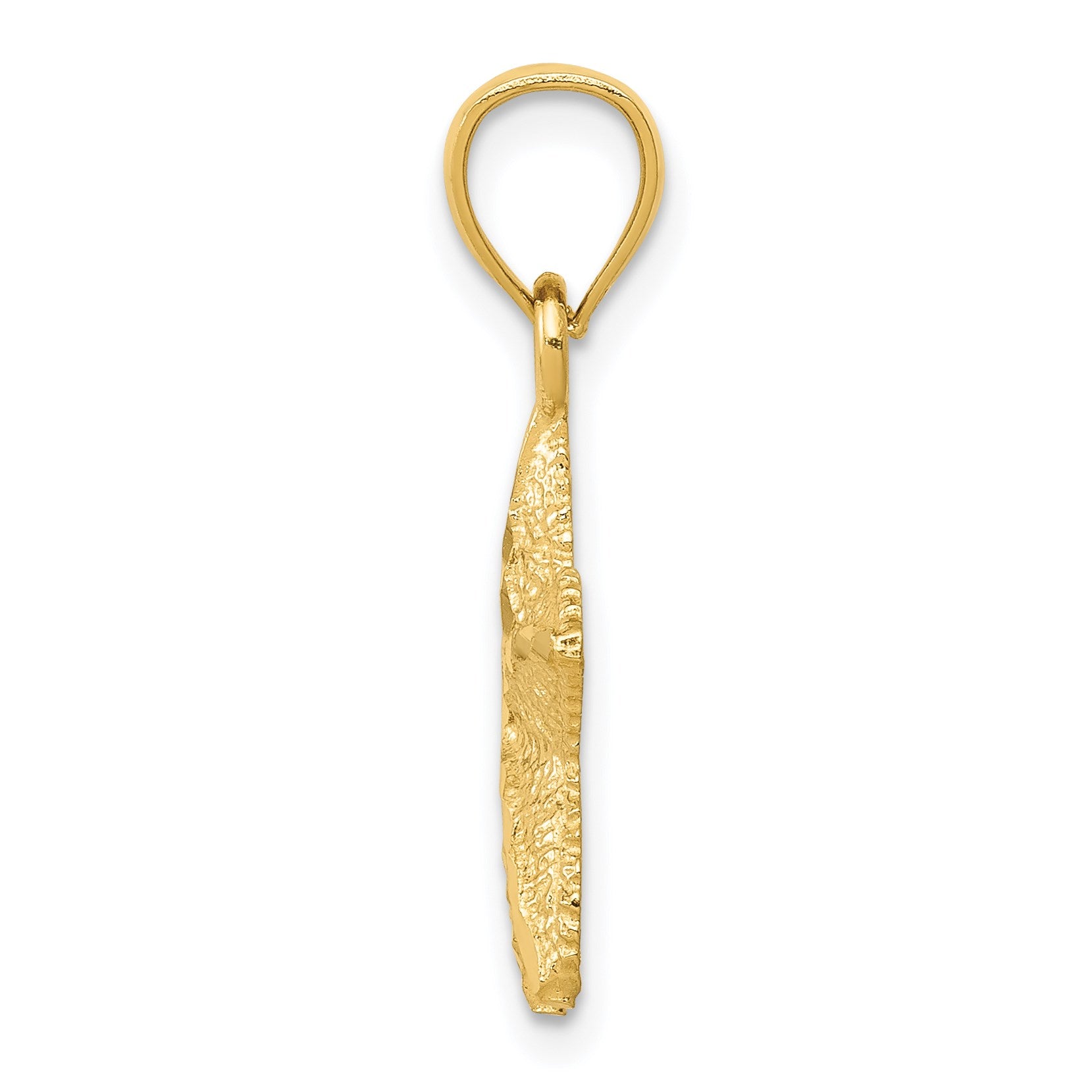 14K Diamond-cut Starfish Pendant