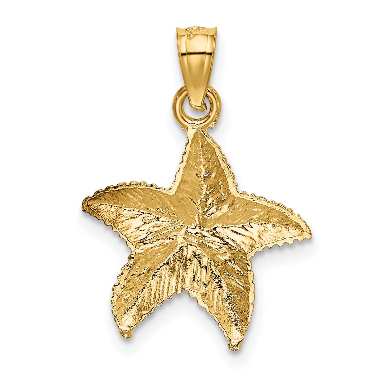 14K Diamond-cut Starfish Pendant