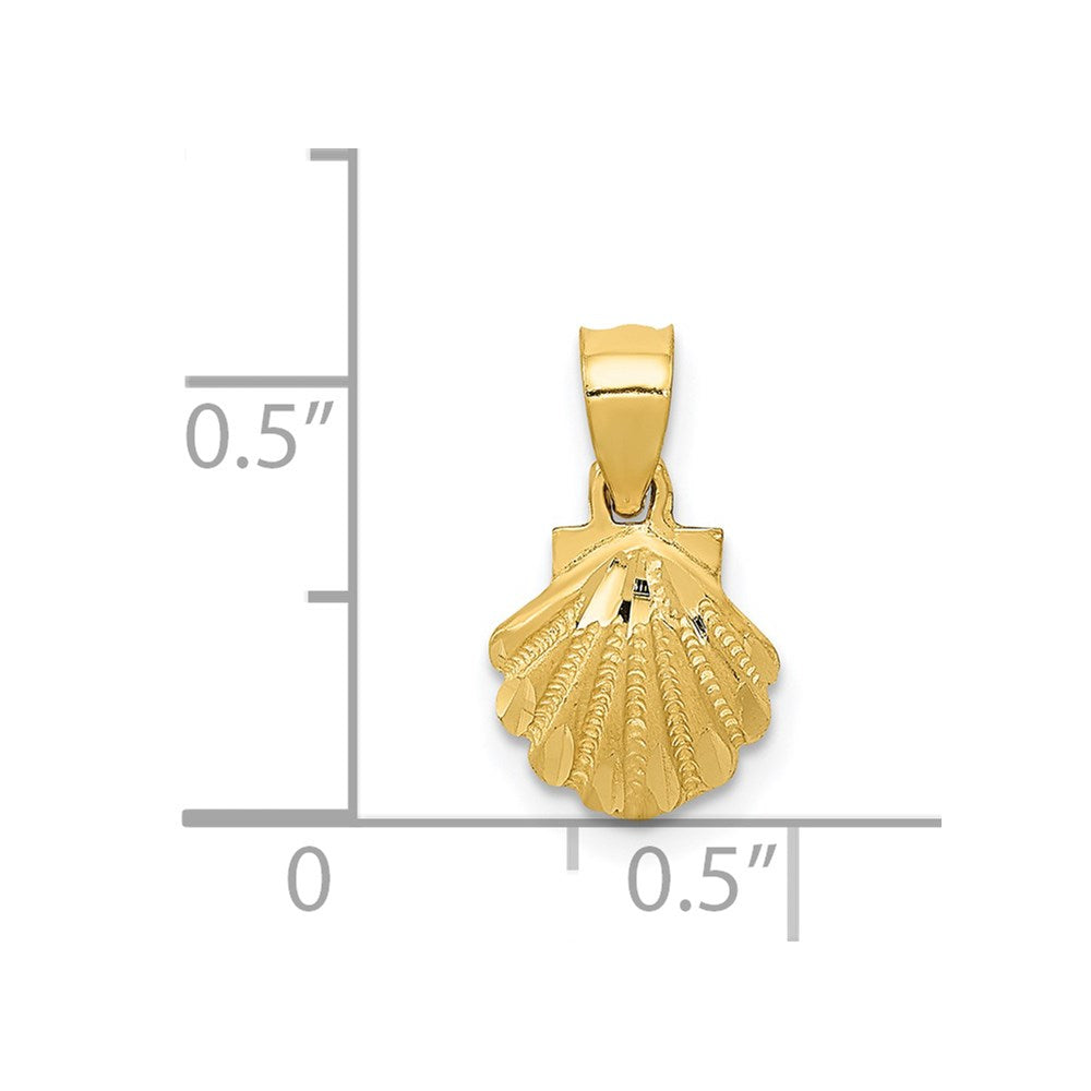 14K Scallop Shell Pendant