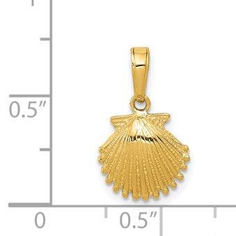 14k Scallop Shell Pendant