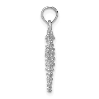 14K White Gold Sea Horse Pendant