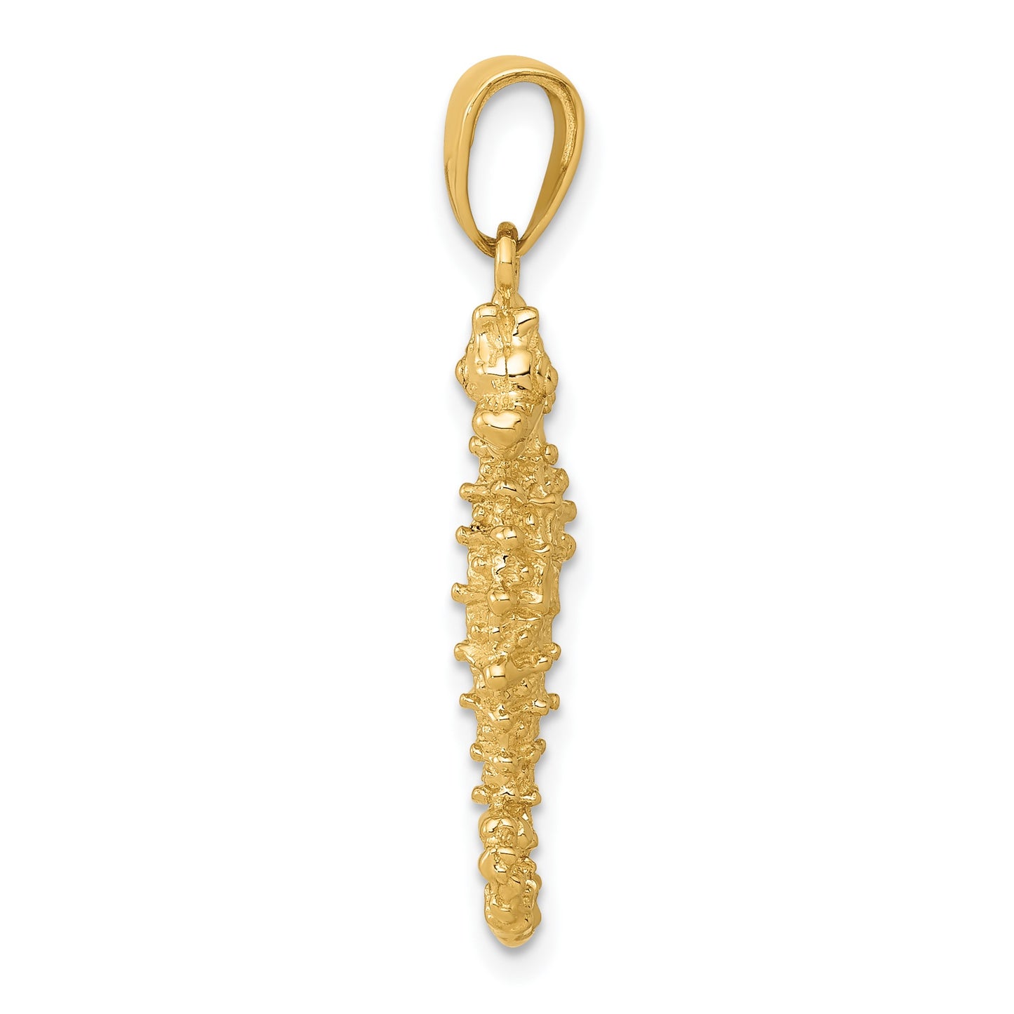 14k 3-D Seahorse Pendant