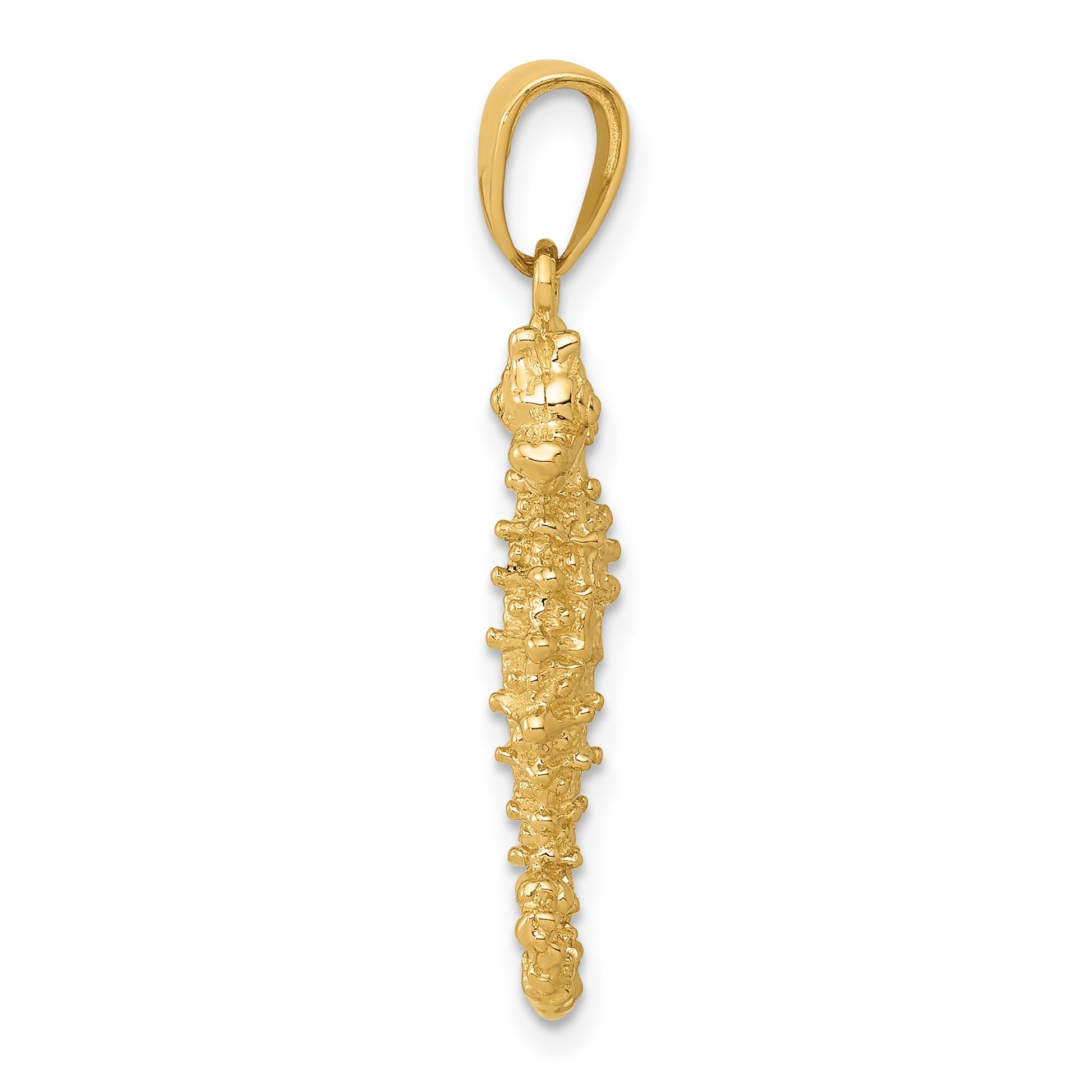 14k 3-D Seahorse Pendant