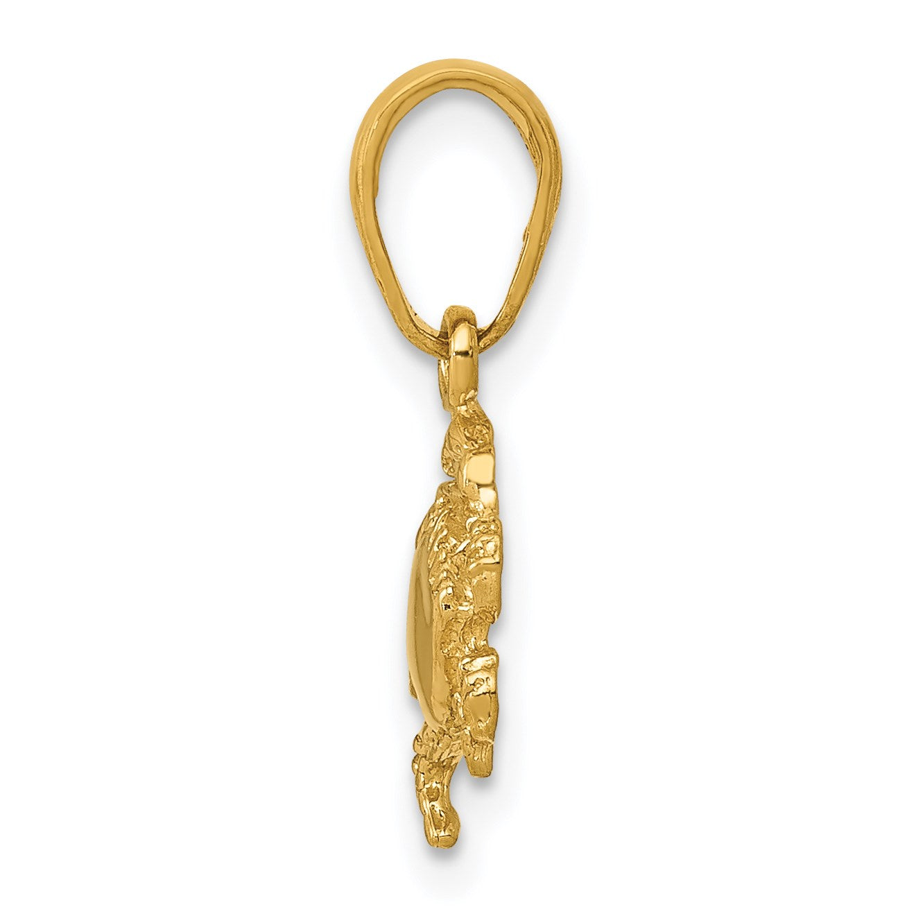 14k Small Crab Pendant