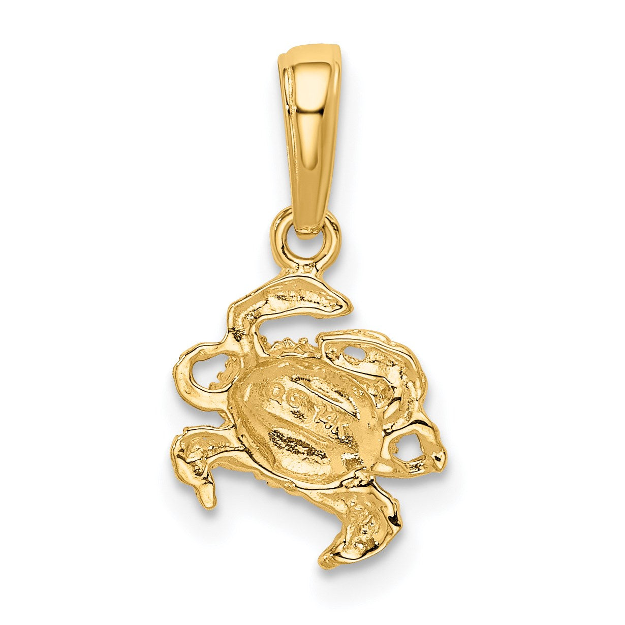 14k Small Crab Pendant
