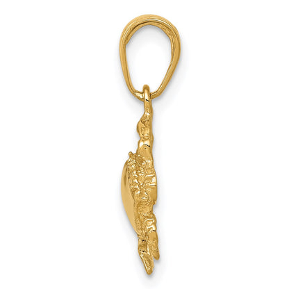 14k Crab Pendant