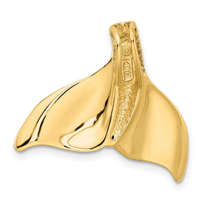 14K Large Whale Tail Chain Slide