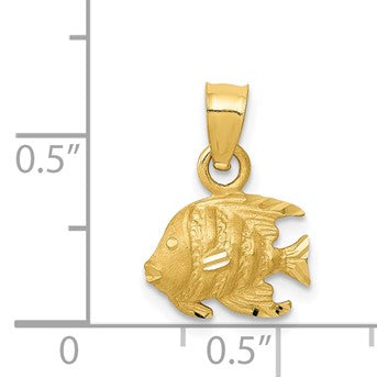 14K Bannerfish Pendant