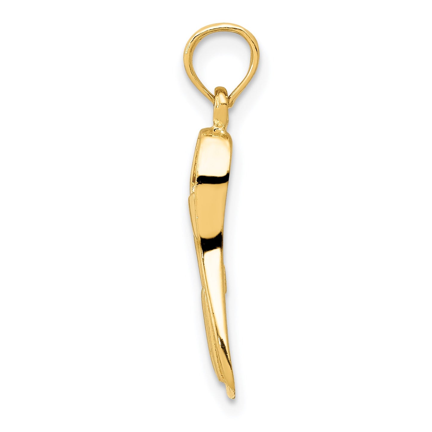 14K  3-D Scuba Flipper Pendant