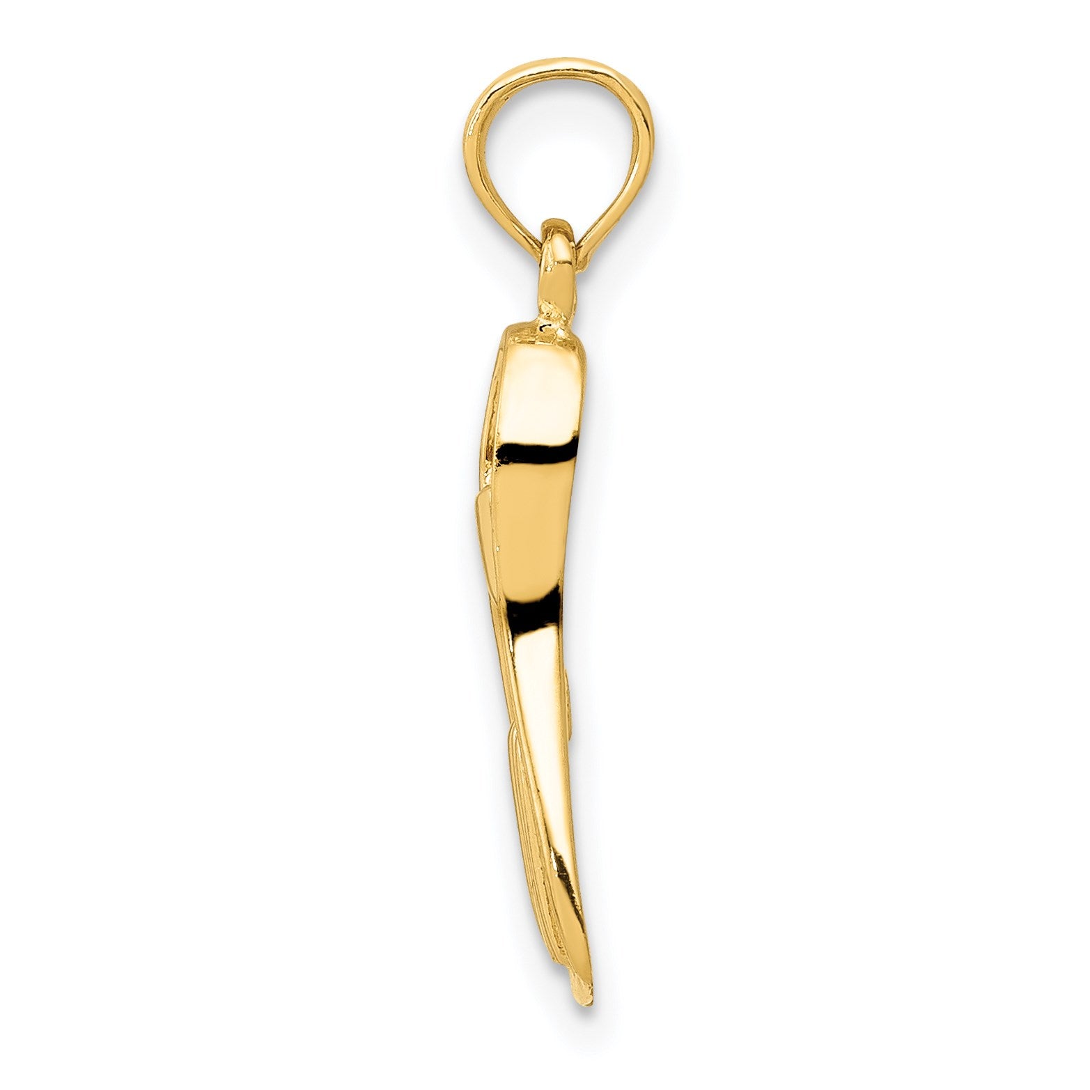 14K  3-D Scuba Flipper Pendant
