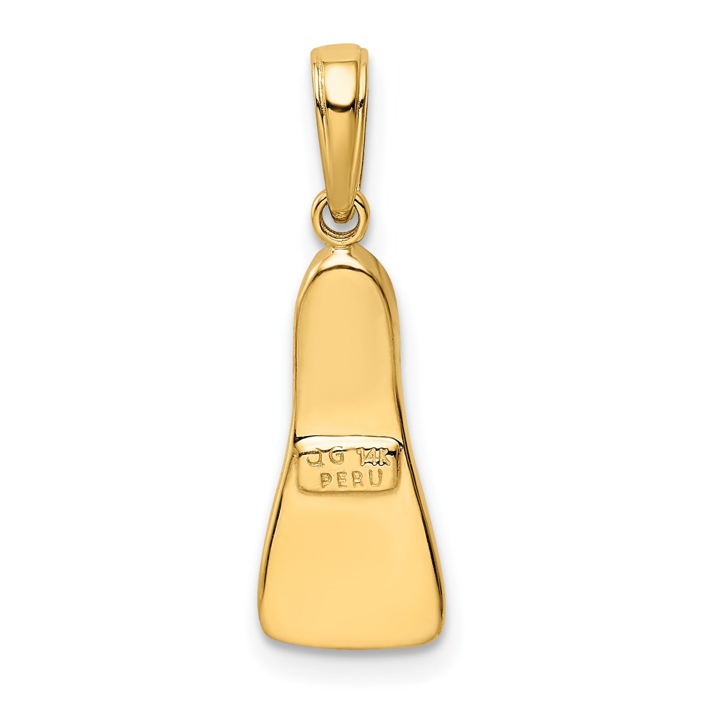 14K  3-D Scuba Flipper Pendant