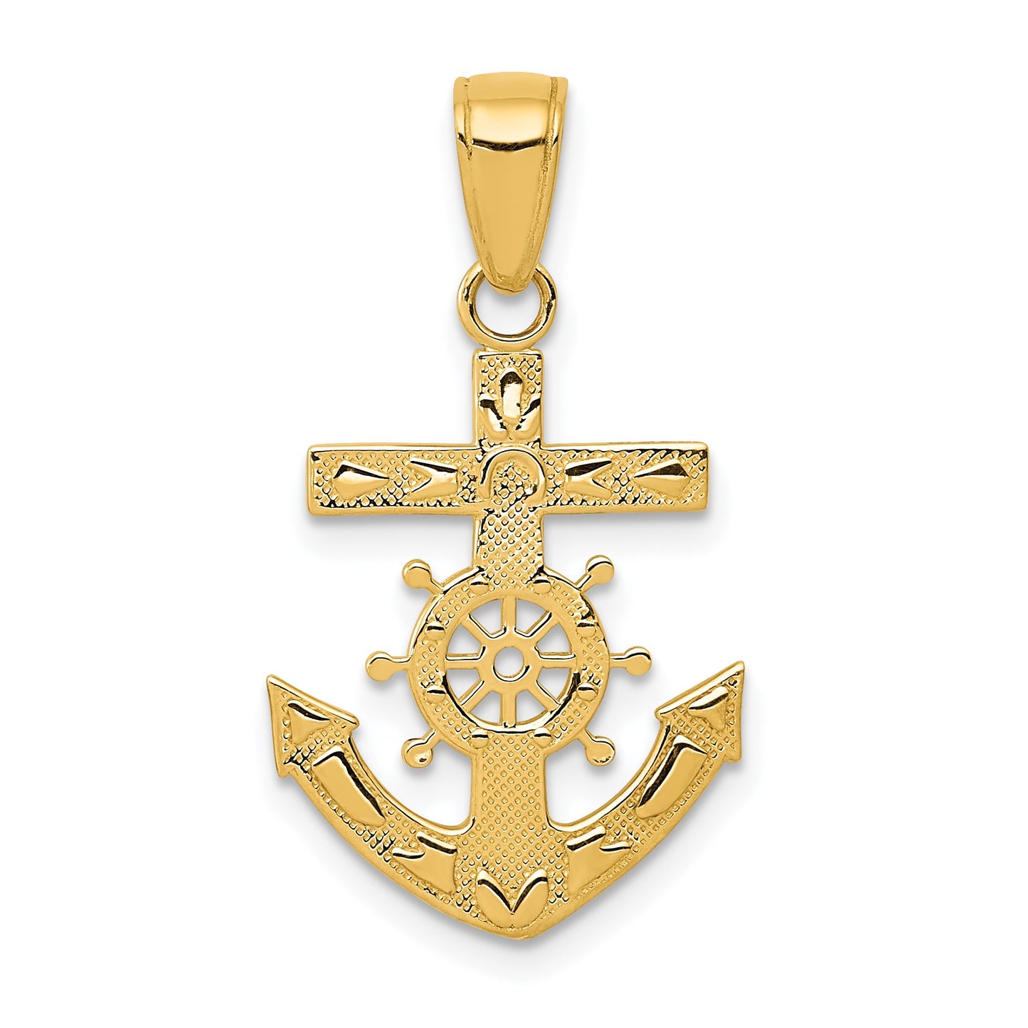 14k Mariner's Cross Pendant