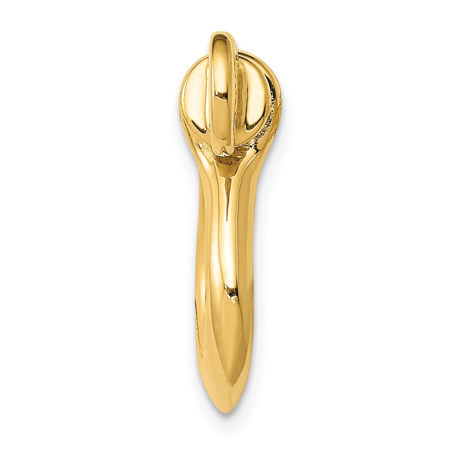 14K  3-D Large Shackle Link with Moveable Screw Pendant