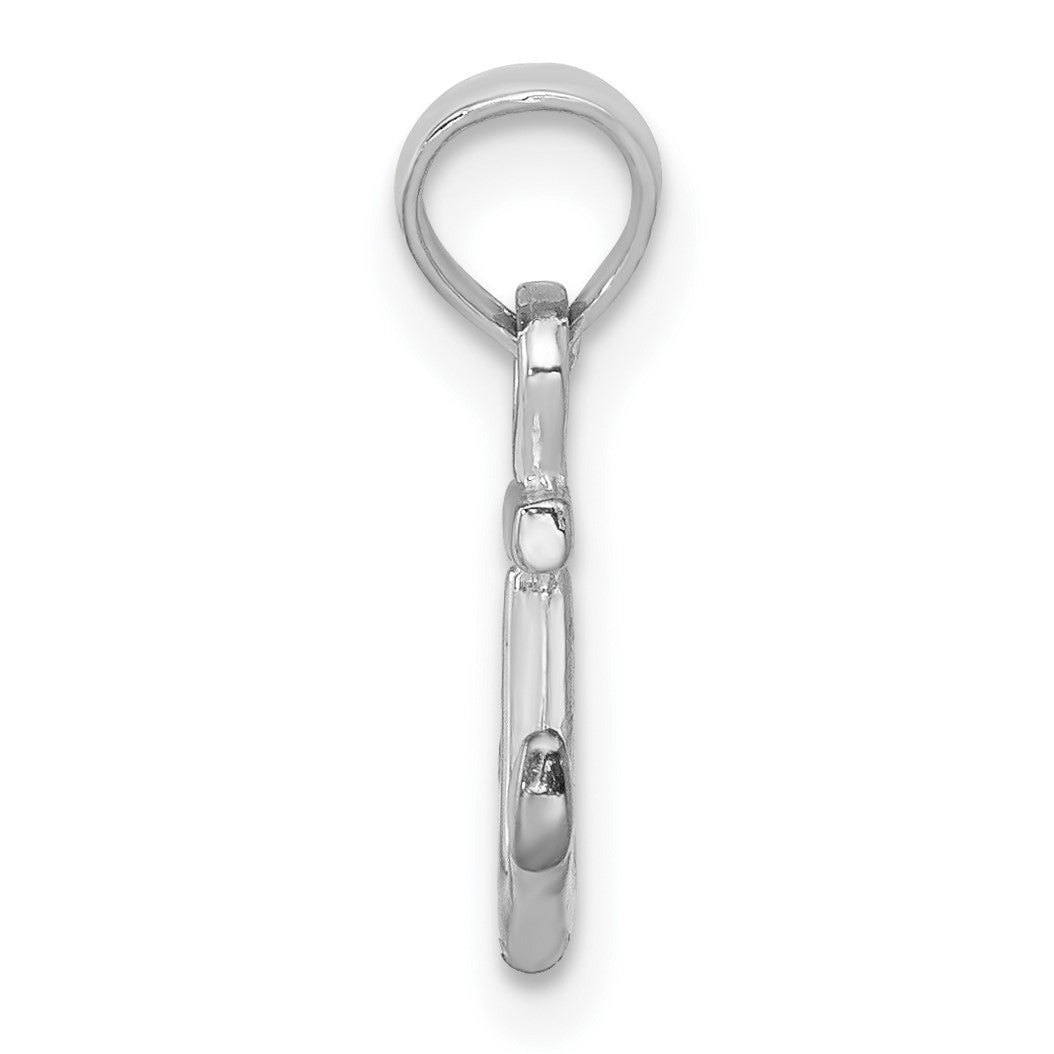 14k White Gold Mini Anchor Pendant