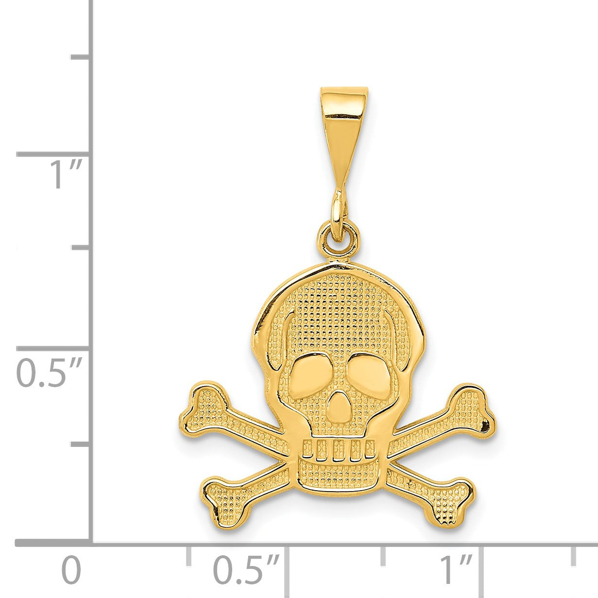 14K Skull and Bones Pendant