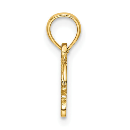 14k Textured Mini Snail Charm