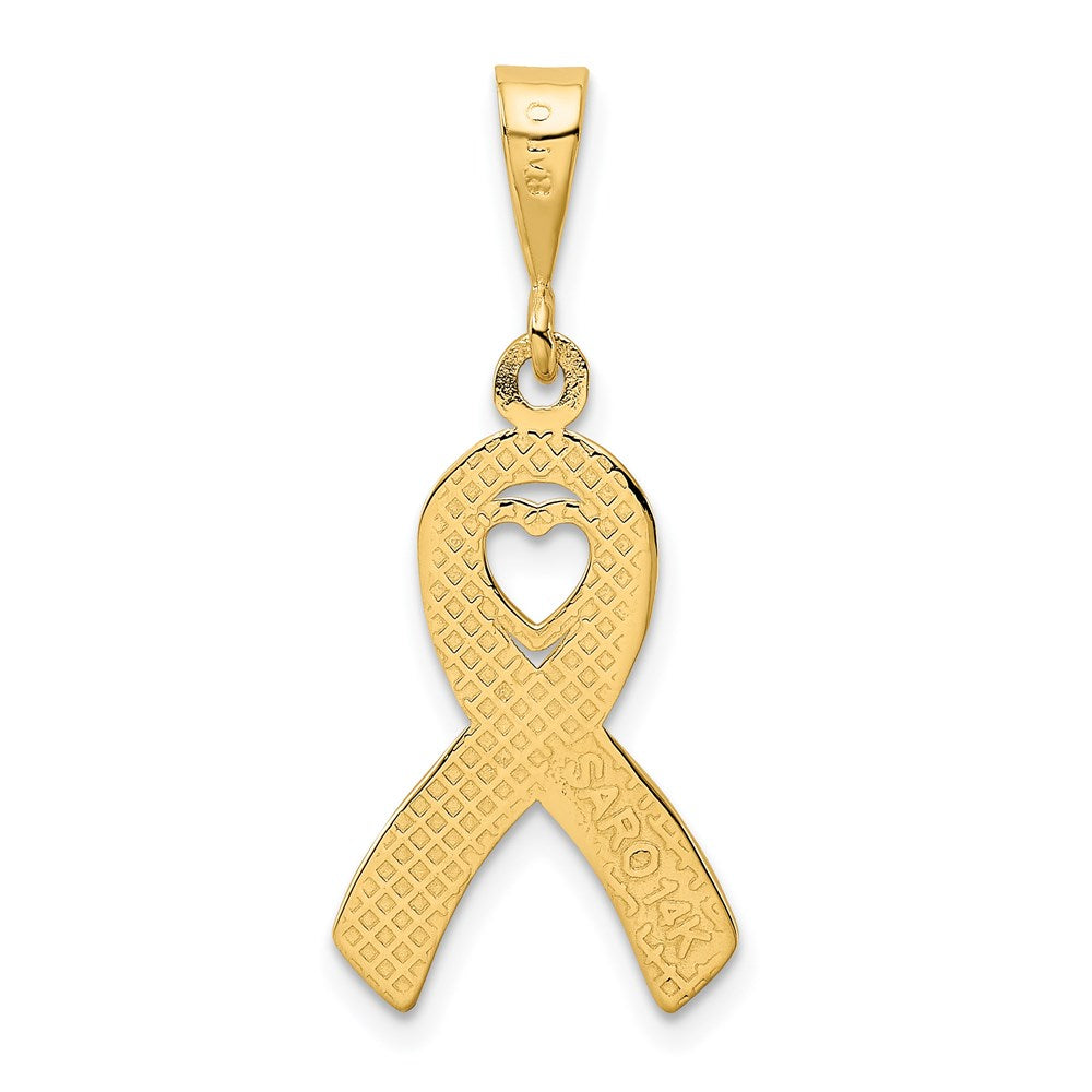 14k Heart In Awareness Pendant