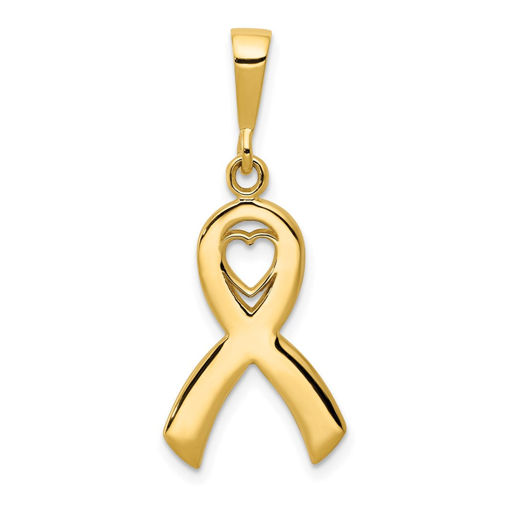 14k Heart In Awareness Pendant