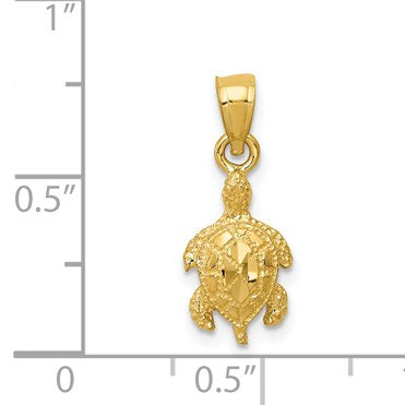 14K Turtle Pendant