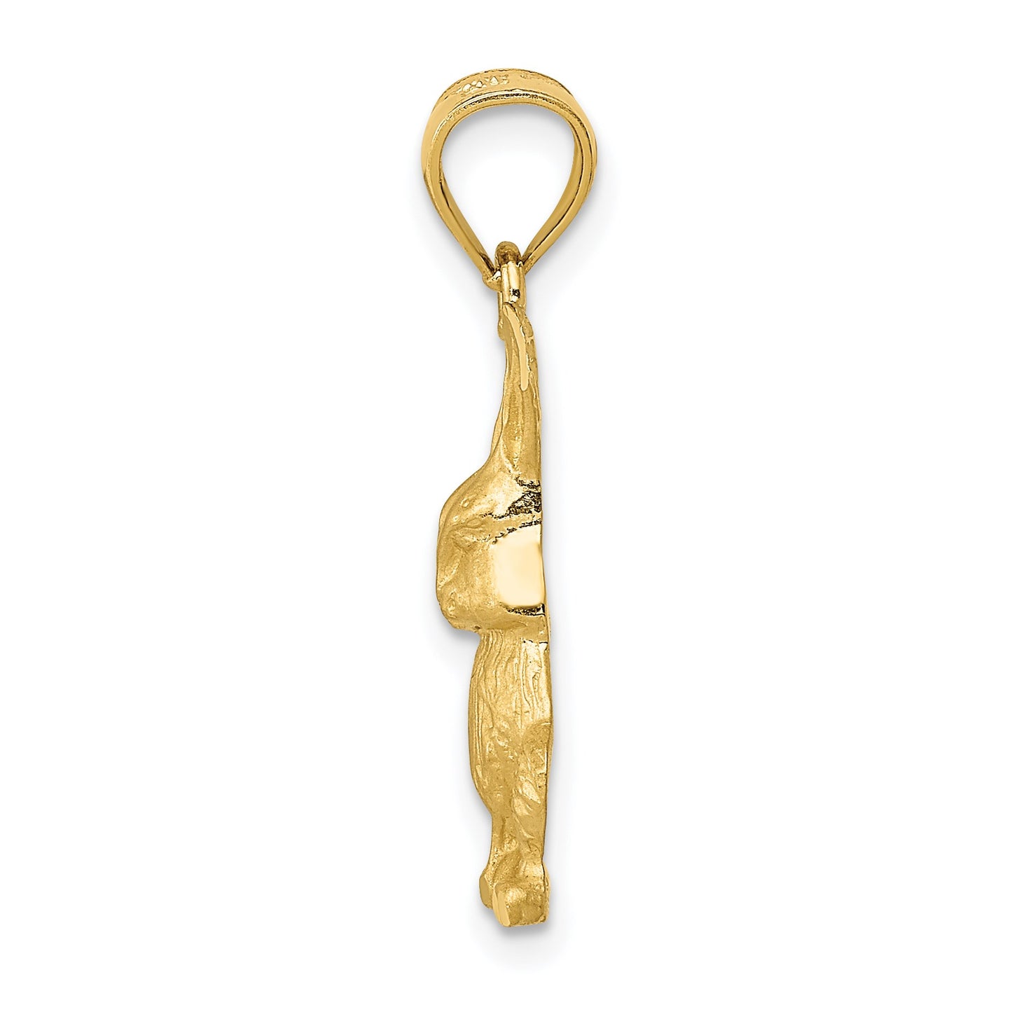 14K Diamond-cut Rabbit Pendant
