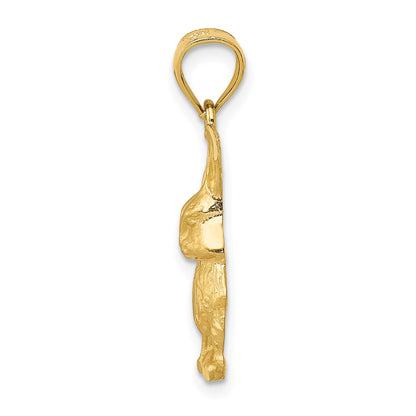 14K Diamond-cut Rabbit Pendant