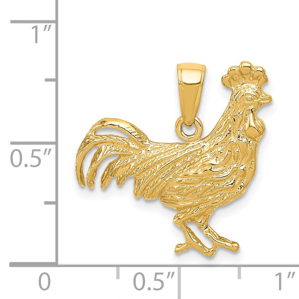 14k Rooster Pendant