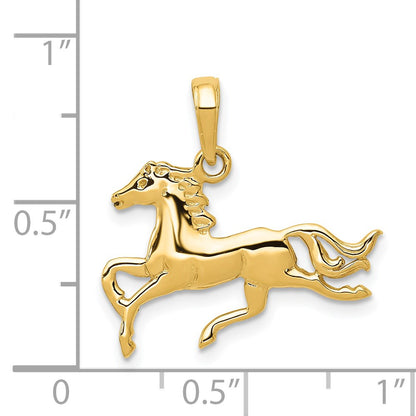 14k Jumping Horse Pendant