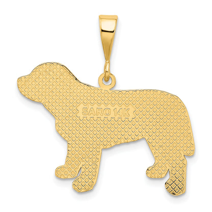 14k Textured Labrador Dog Pendant