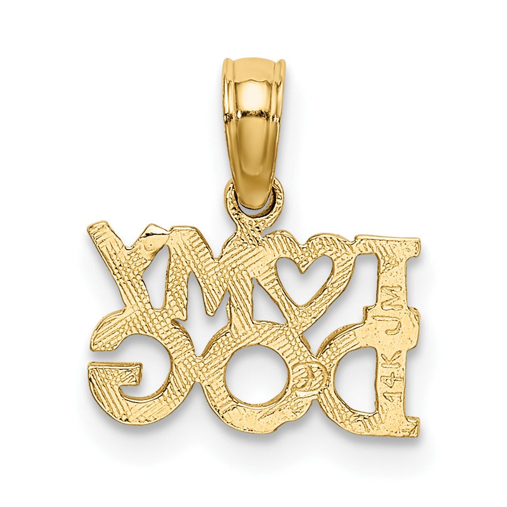 14k I HEART MY DOG Charm