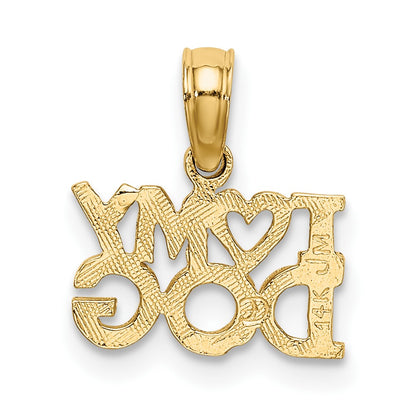 14k I HEART MY DOG Charm