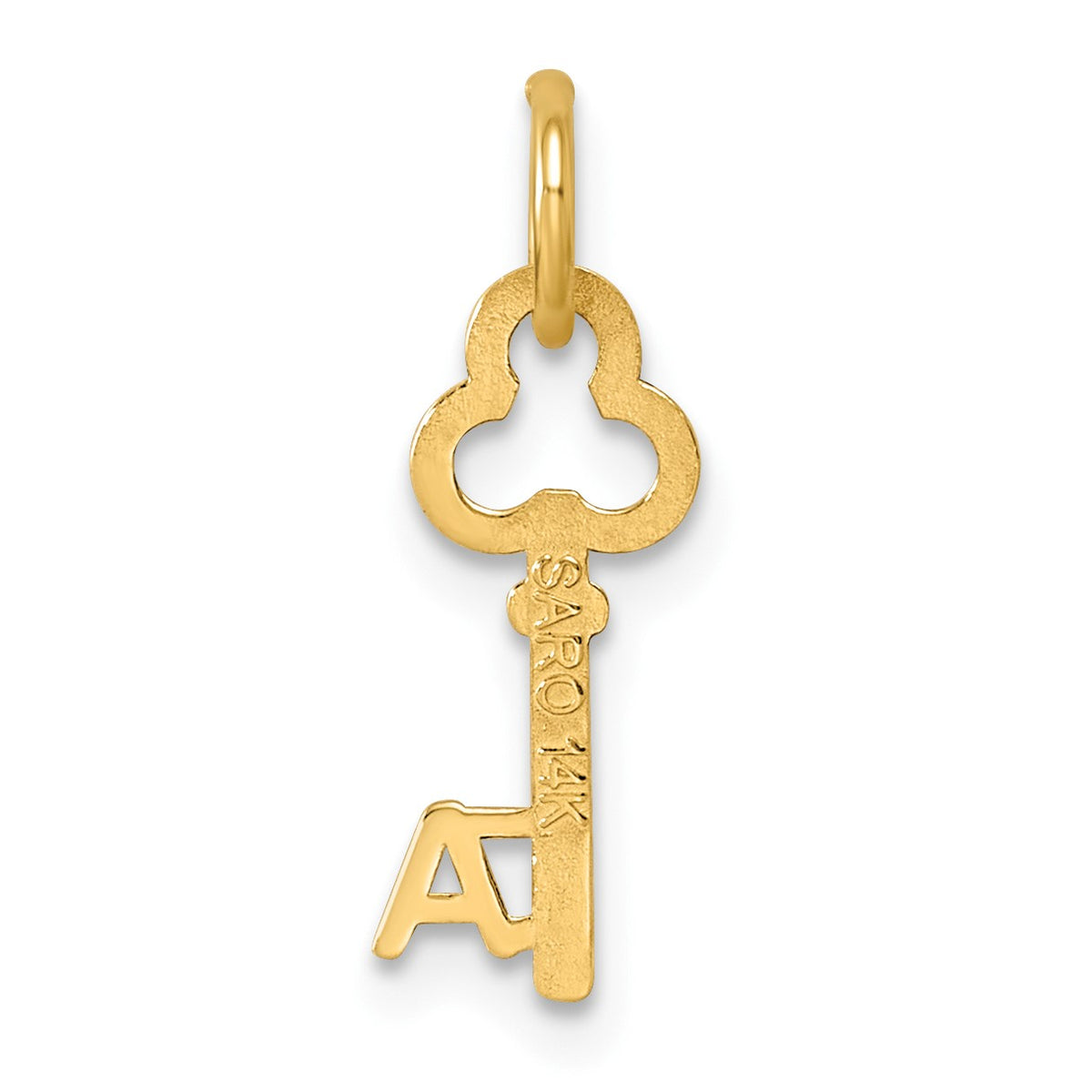 14k Key Letter A Initial Charm