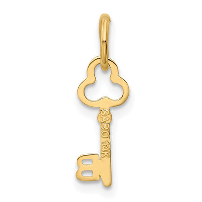 14k Key Letter B Initial Charm