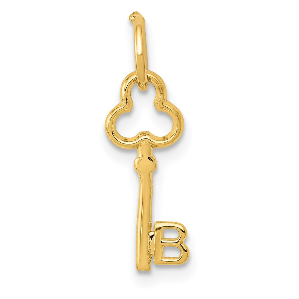 14k Key Letter B Initial Charm