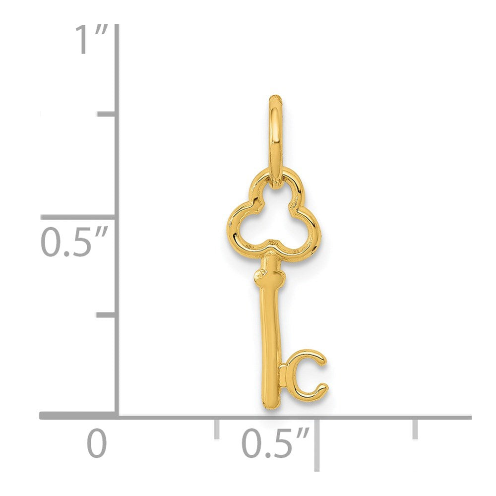 14k Key Letter C Initial Charm